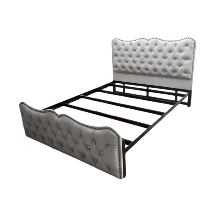 ฐานรองหัวเตียง 3.5 ฟุต WISDOM DESIGN FURNITURE รุ่น ROYAL PRINCESS สีเทา